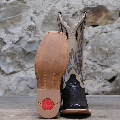 Hyer HARPER 13" - Metallic Bone White Top with Blackberry Purple Ostrich Vamp