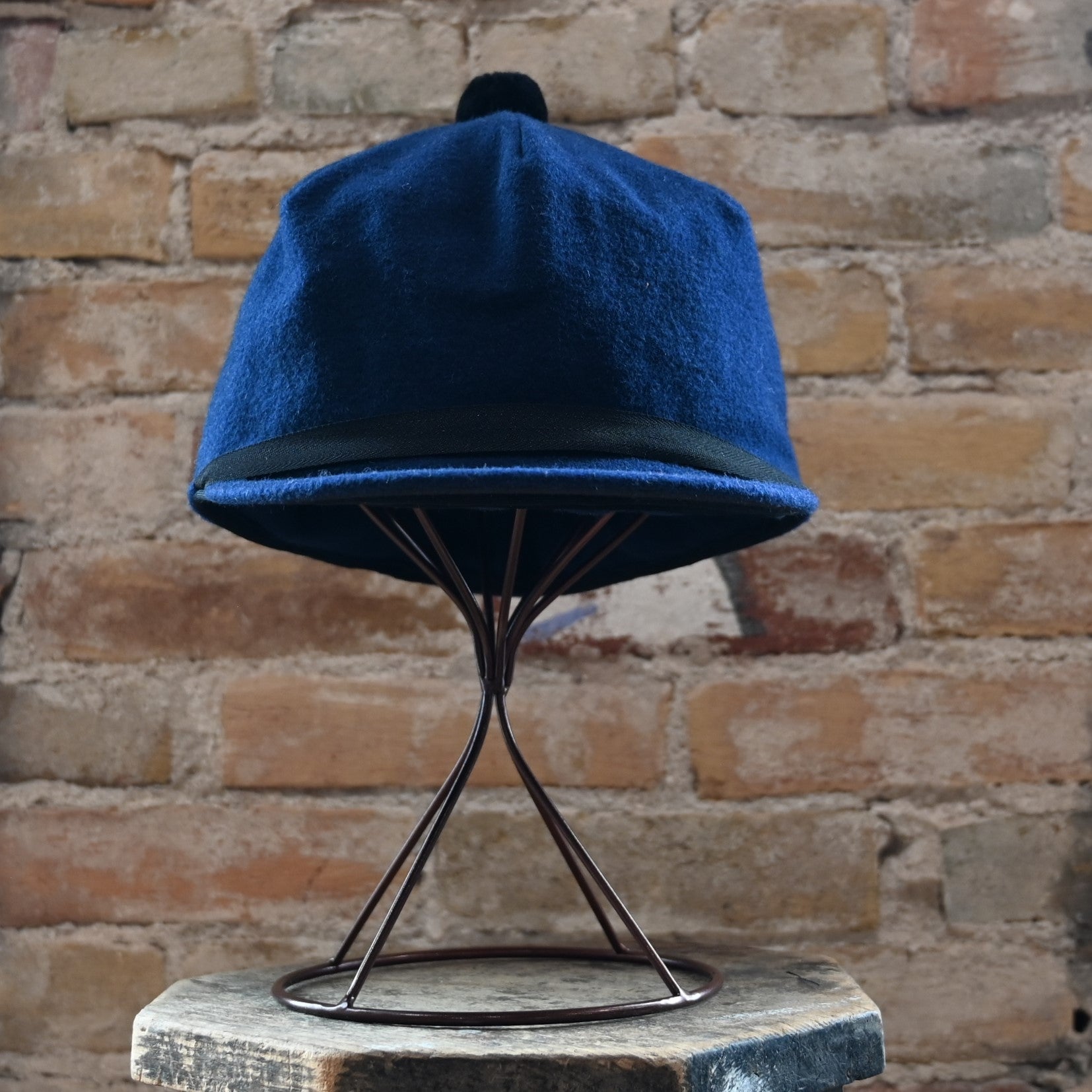 アキラNEIGHBORHOOD 15ss stock man wool Crown Cap Solid Navy Wool Blend Melton Stockman Cap – Atomic 79