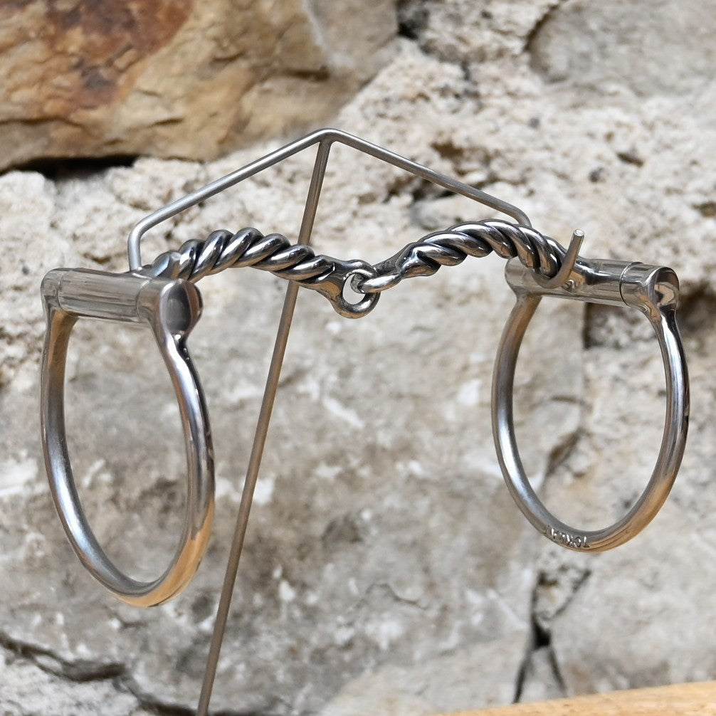 Myler Western Dee MB 09 twisted sweet iron snaffle bit in 5-inch width
