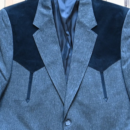 Circle S mens charcoal polyester Boise sportcoat front view