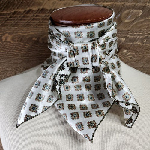 Cowboy Images charmeuse Cloverdale wild rag 36x36