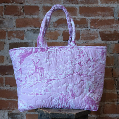 Ida Mae Home - Buffalo Toile Blossom Quilted Handbag