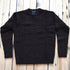 View of Pendleton men’s wool fisherman sweater in Espresso Heather with cable knit texture