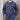 View of Pendleton men’s wool board shirt in Navy Oxford Mix Ombre with gradient stripe and square hem
