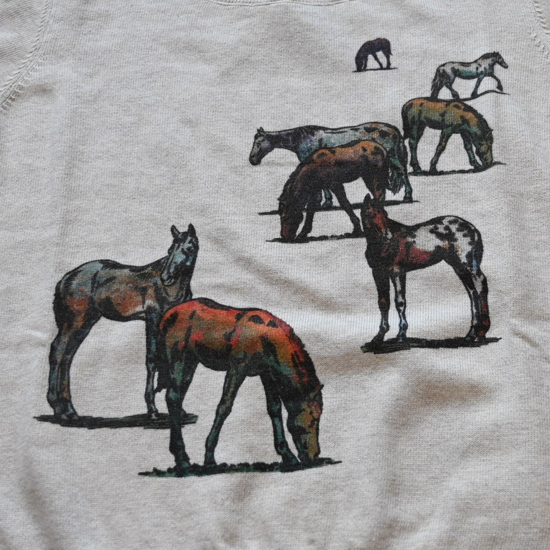 Pendleton Wild Horse sweater in ecru with Western horse graphic