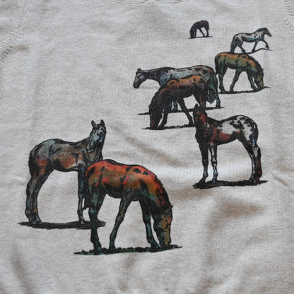 Pendleton Wild Horse sweater in ecru with Western horse graphic