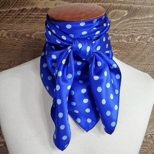 Cowboy Images Charmeuse 3/8&quot; Light Blue Dot on Hero