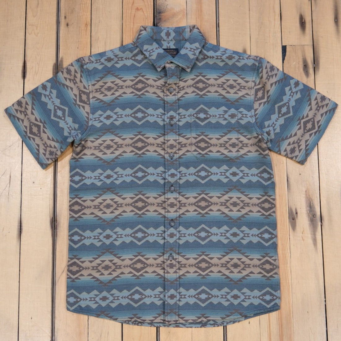 Pendleton Gateway Chamois Short Sleeve - Bridge Creek Blue