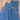 View of Blue Blanket ladies light indigo denim jeans with straight-leg silhouette and tailored waist