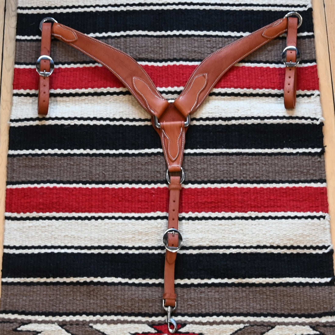 Berlin Custom Leather roughout leather breast collar