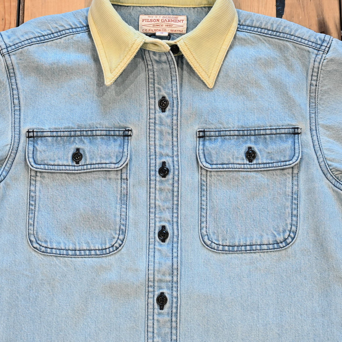 Filson Ladies Denim Work Shirt Light Indigo