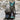 View of Lucchese ladies 11″ boot in chocolate leather with powder blue toe and collar, buckstitch trim, and tassel