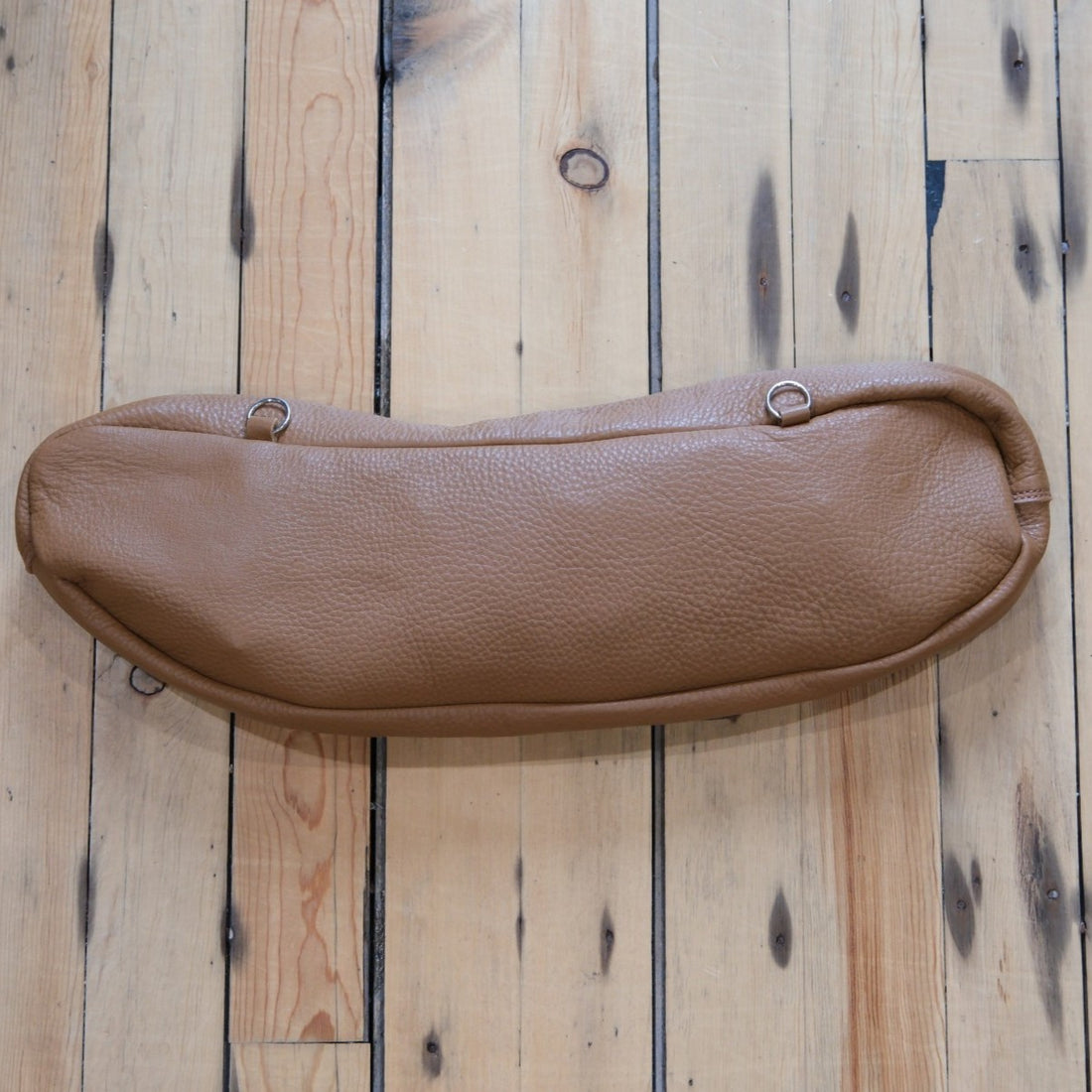 K Bar J Leather Cantle Bag in Taupe and Milk Chocolate