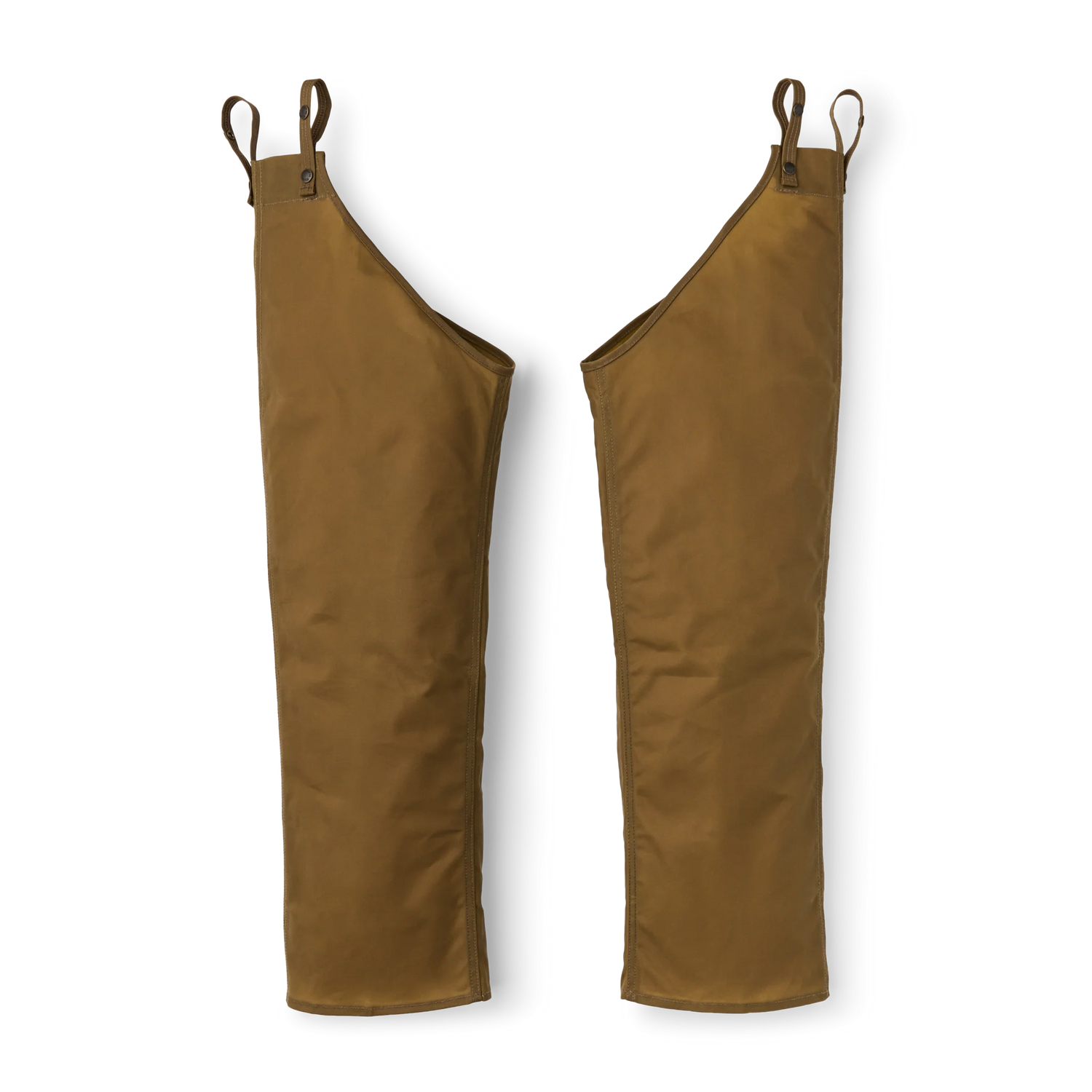 Filson Single Tin Chaps Dark Tan Long oil-finish protective work chaps