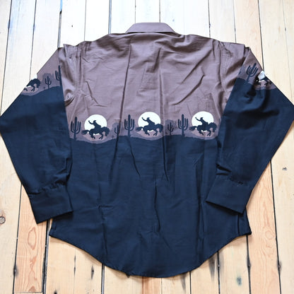 Rockmount men’s brown Moonlit Cowboy Western shirt with snap buttons