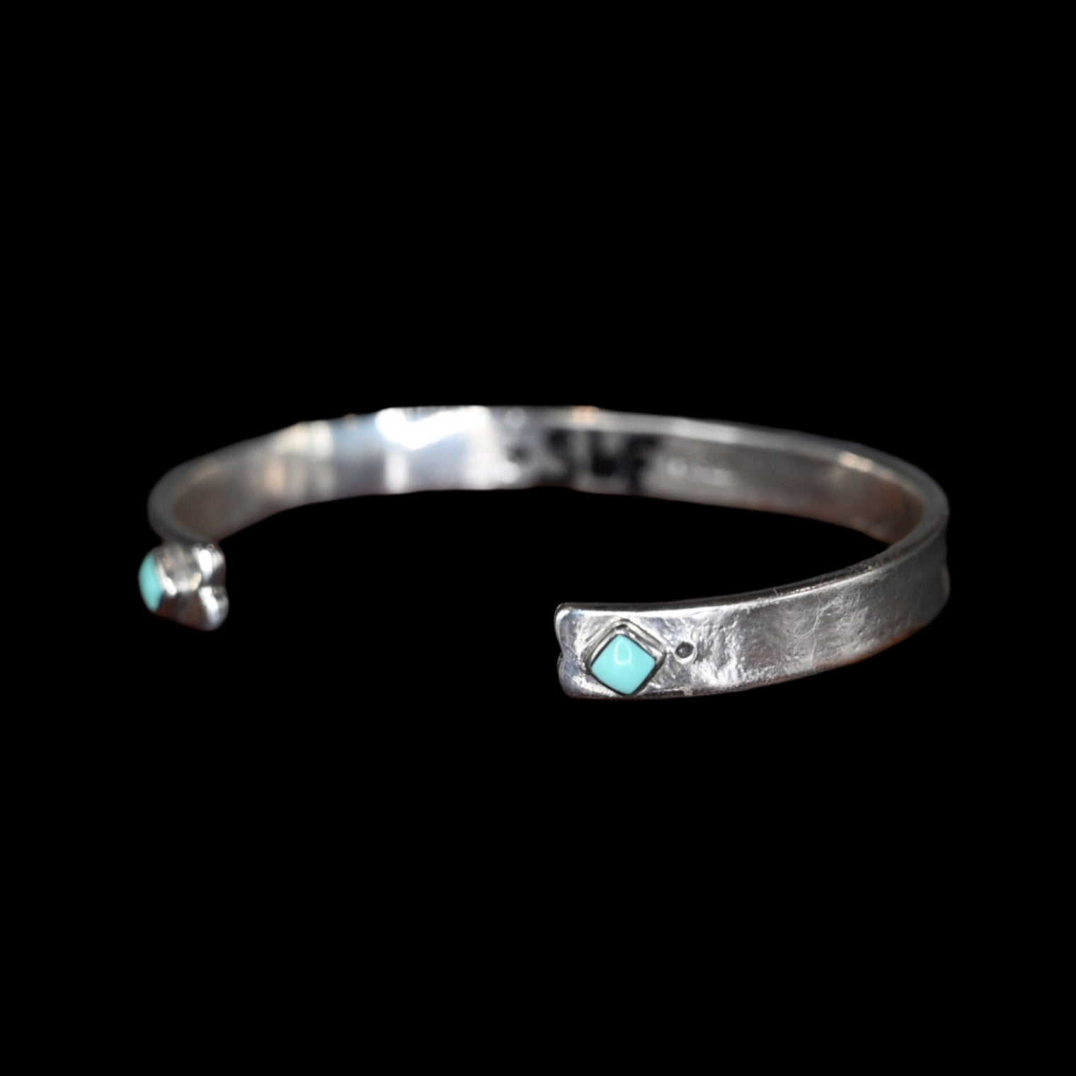 View of Peyote Bird Nomad Bracelet with Turquoise