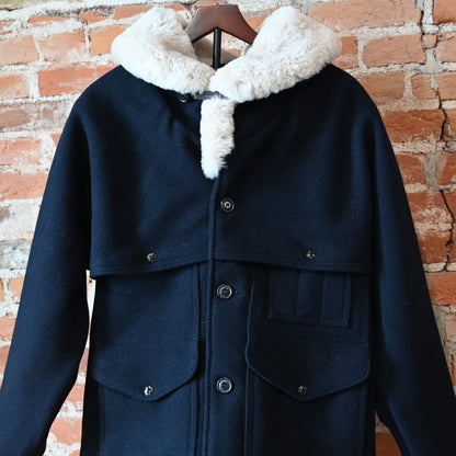 Filson Men’s Lined Mackinaw Wool Packer Coat Dark Navy