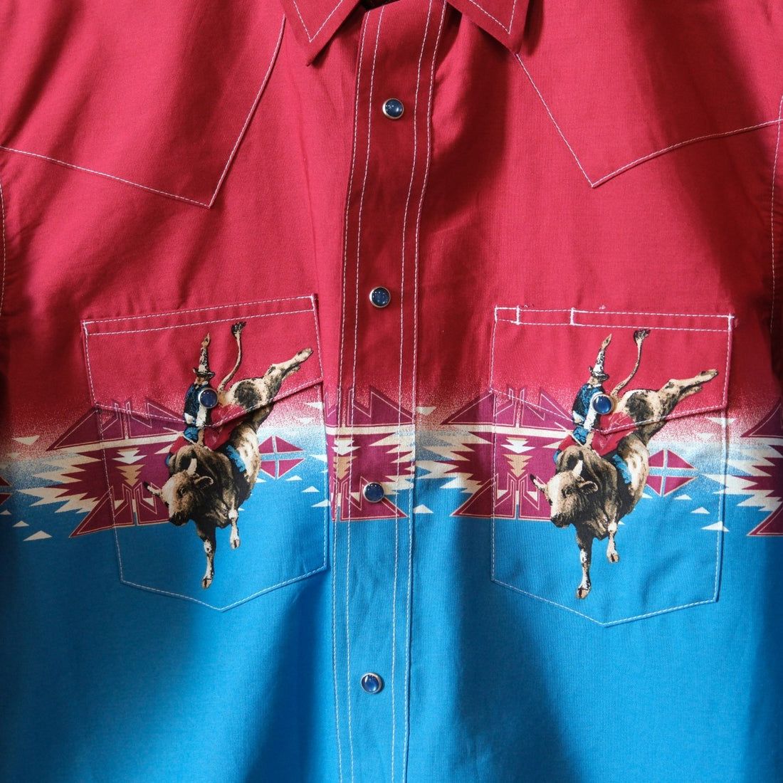 Wrangler Men’s Checotah Long Sleeve Western Snap Printed Shirt - Dip Dye