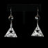 Vogt Silversmiths Silver Cosmic Clementine sterling silver dangle earrings with moon and star design