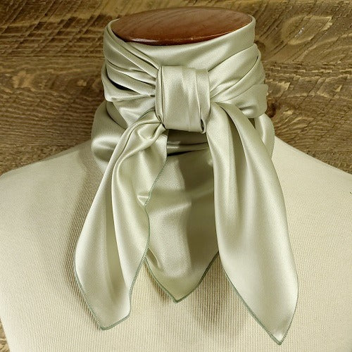 Cowboy Images Charmeuse Sueded Sandwashed Sage Wild Rag 44x44