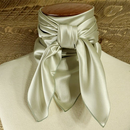 Cowboy Images Charmeuse Sueded Sandwashed Sage Wild Rag