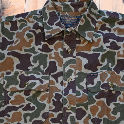 Filson Field Flannel Shirt in frog camo