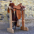 View of Billy Cook 15" Arbuckle Rancher Saddle with WSO and inverted floral tooling
