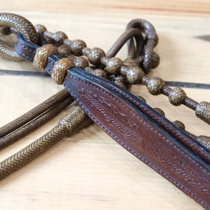 Traditional Rawhide 30 Plait 102" Romel Reins in Honey