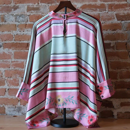 Double D Ranch Ladies Round Top Serape Poncho