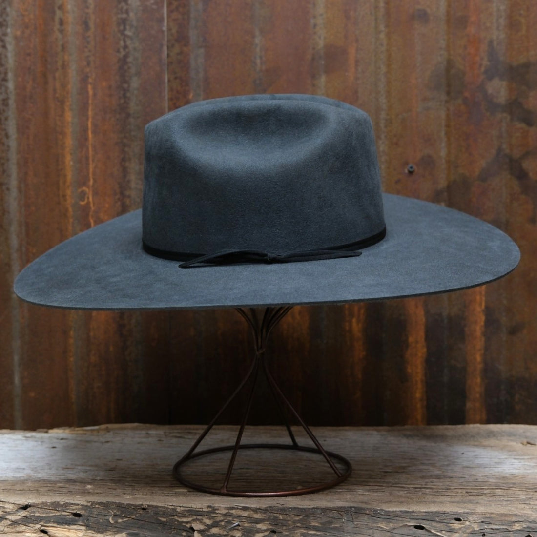 Cofer Hat Company Cattleman 100% Beaver Winchester Felt in Steel