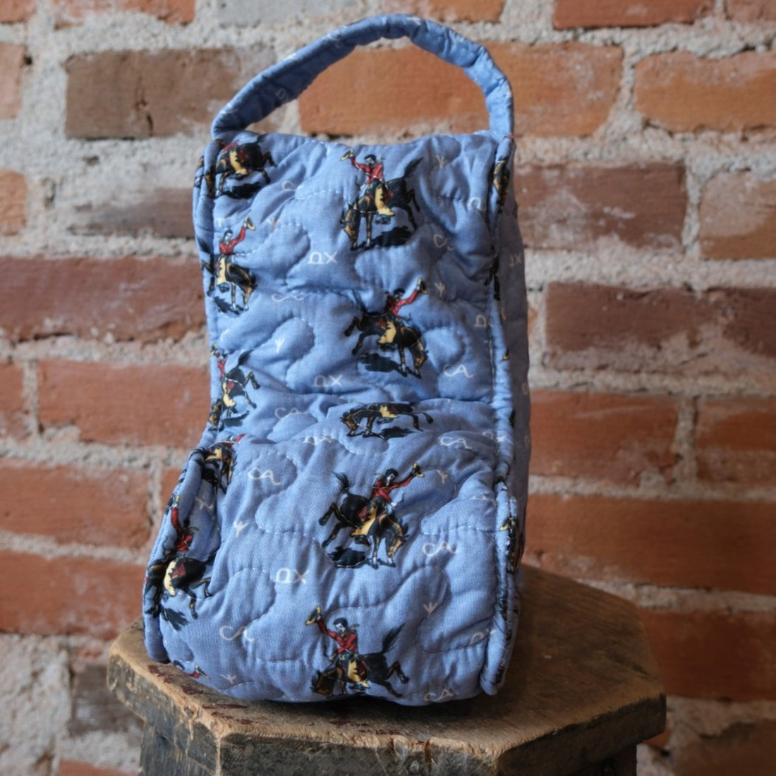 Ida Mae Home - Lazy J Chambray Quilted Baby Boot Bag
