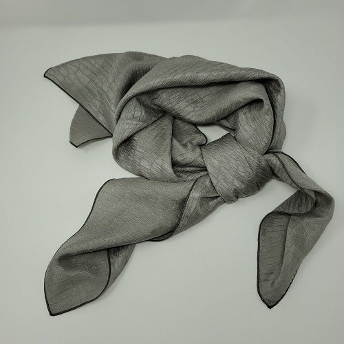 Cowboy Images double silver jacquard wild rag 36x36