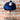 Crown Cap royal and black buffalo check wool stockman cap