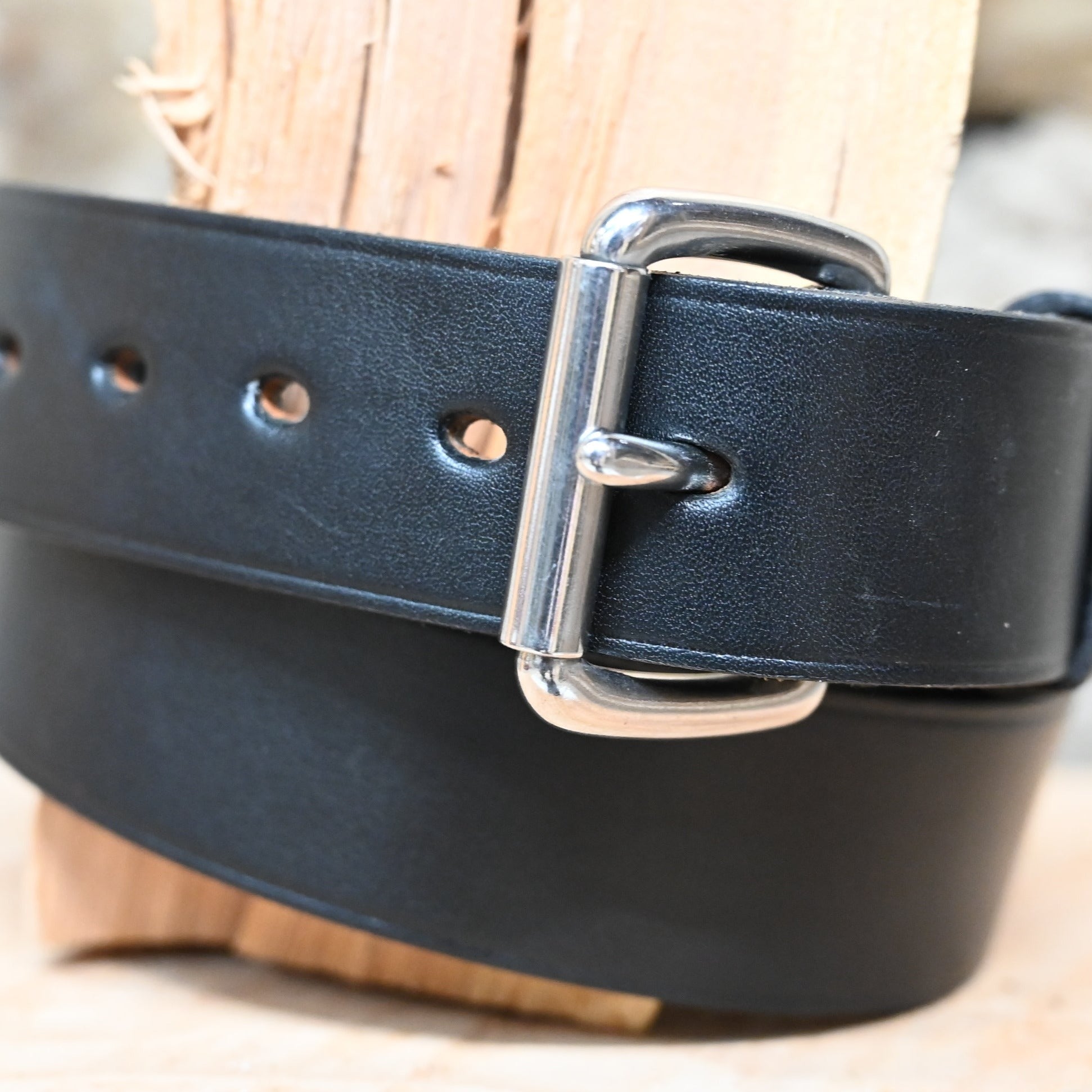 1.5 Unlined Black Belt view of detail