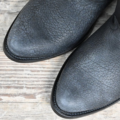 Nutted Calf Black Bison &quot;The Man in Black&quot; Town Boot on Custom &quot;Duke&quot; Last view of toe