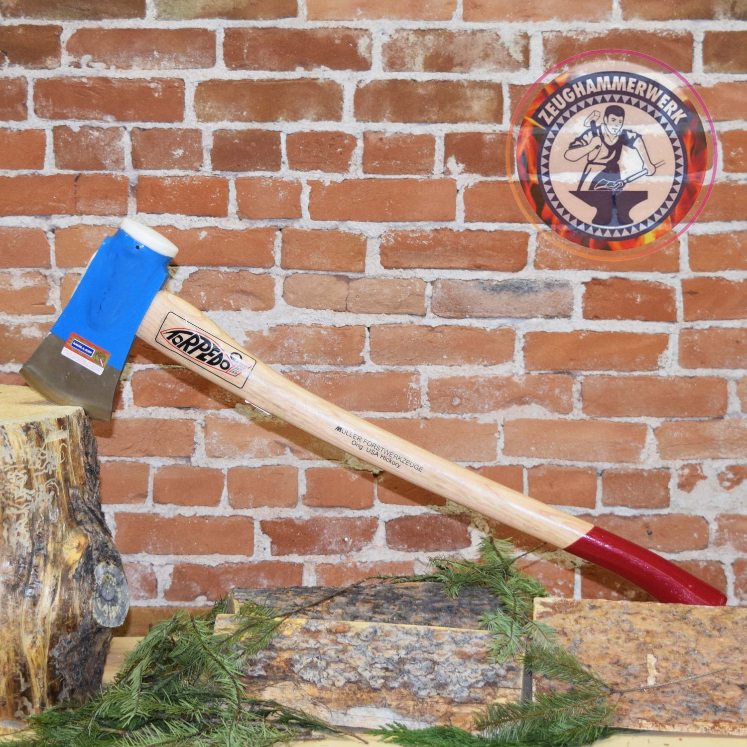 Mueller Torpedo Wedge-tipping-axe 2200g, hickory-handle