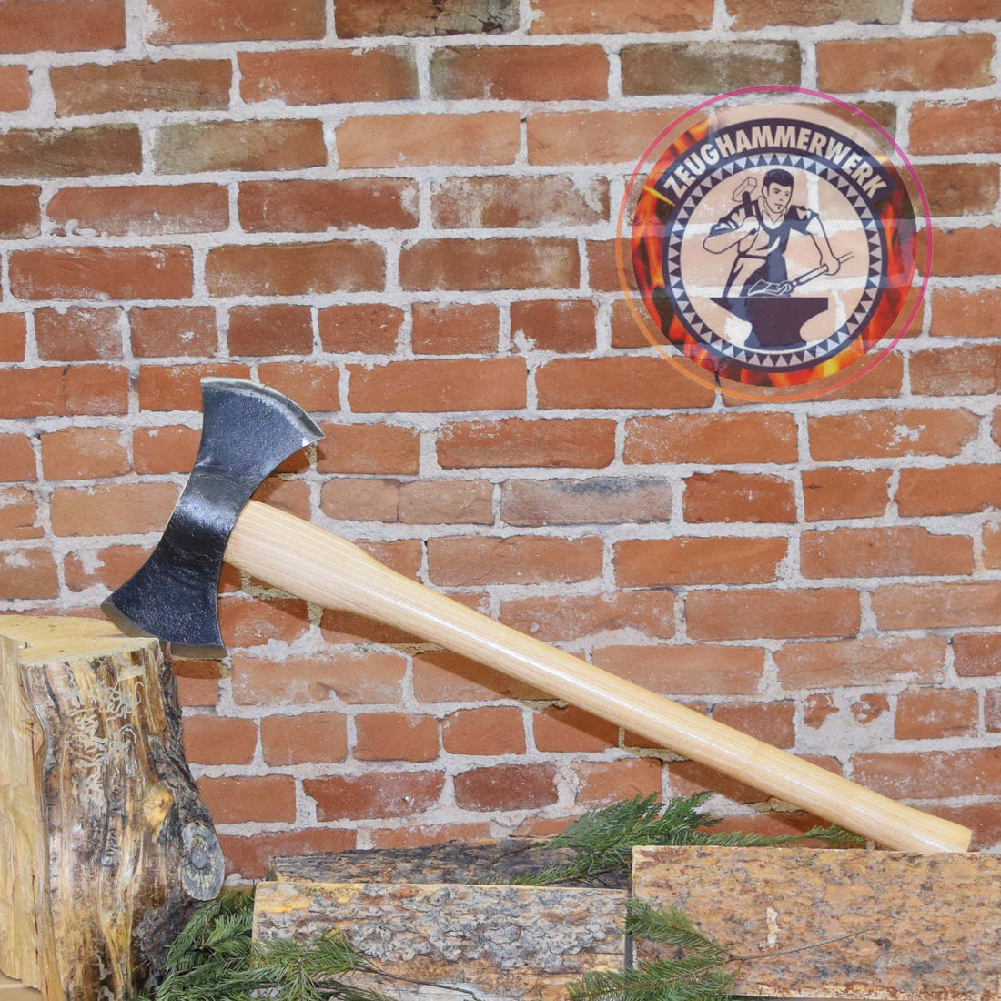 Mueller Double-axe ca. 1500g, ash handle