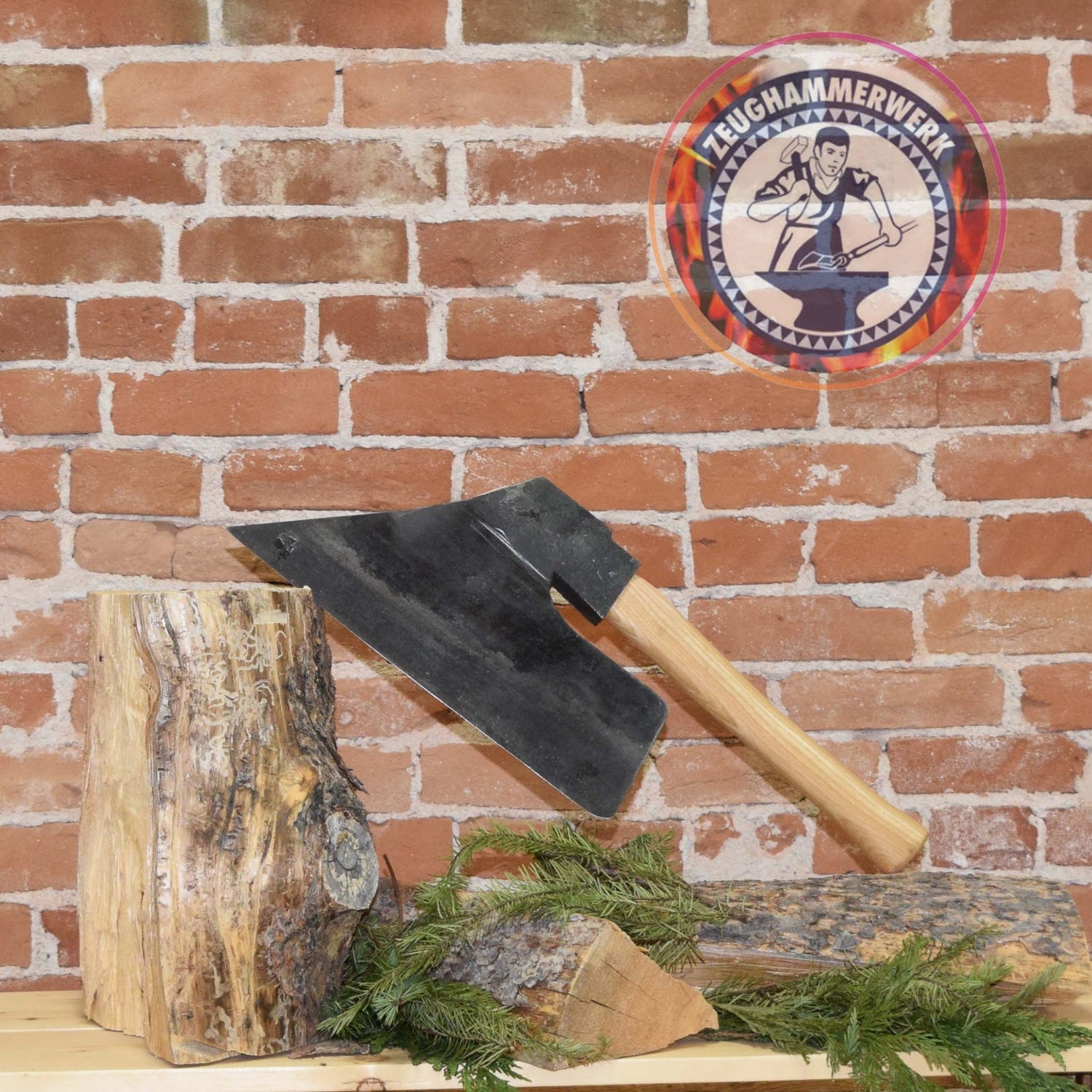 Mueller Broad-axe&quot;G&quot;, right, ash-handle